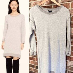 Club Monaco  * Wool Cashmere Angora Gray Sweater Dress EUC